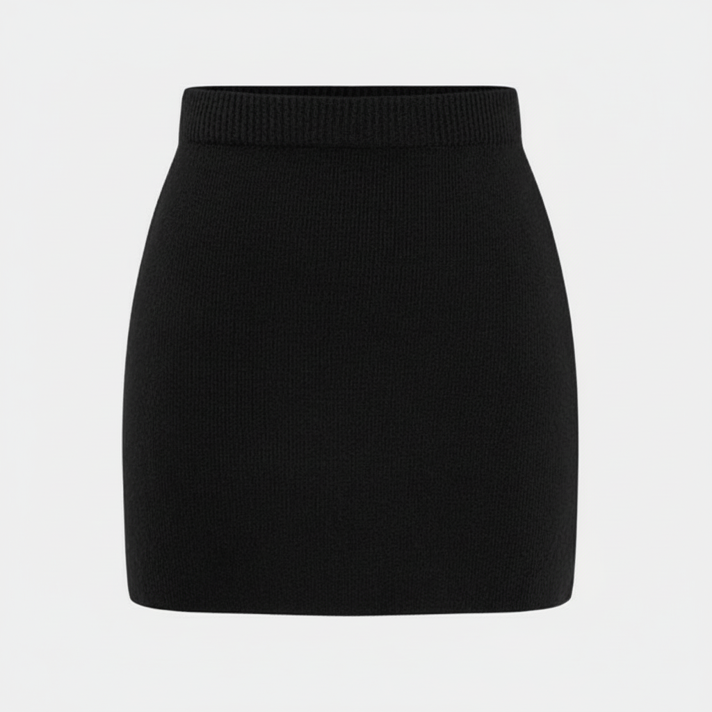 Olivia | Women's Mini Skirt With Ribbed Texture And High Waist | Casual