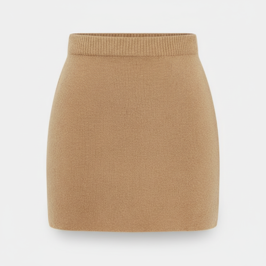 Olivia | Women's Mini Skirt With Ribbed Texture And High Waist | Casual