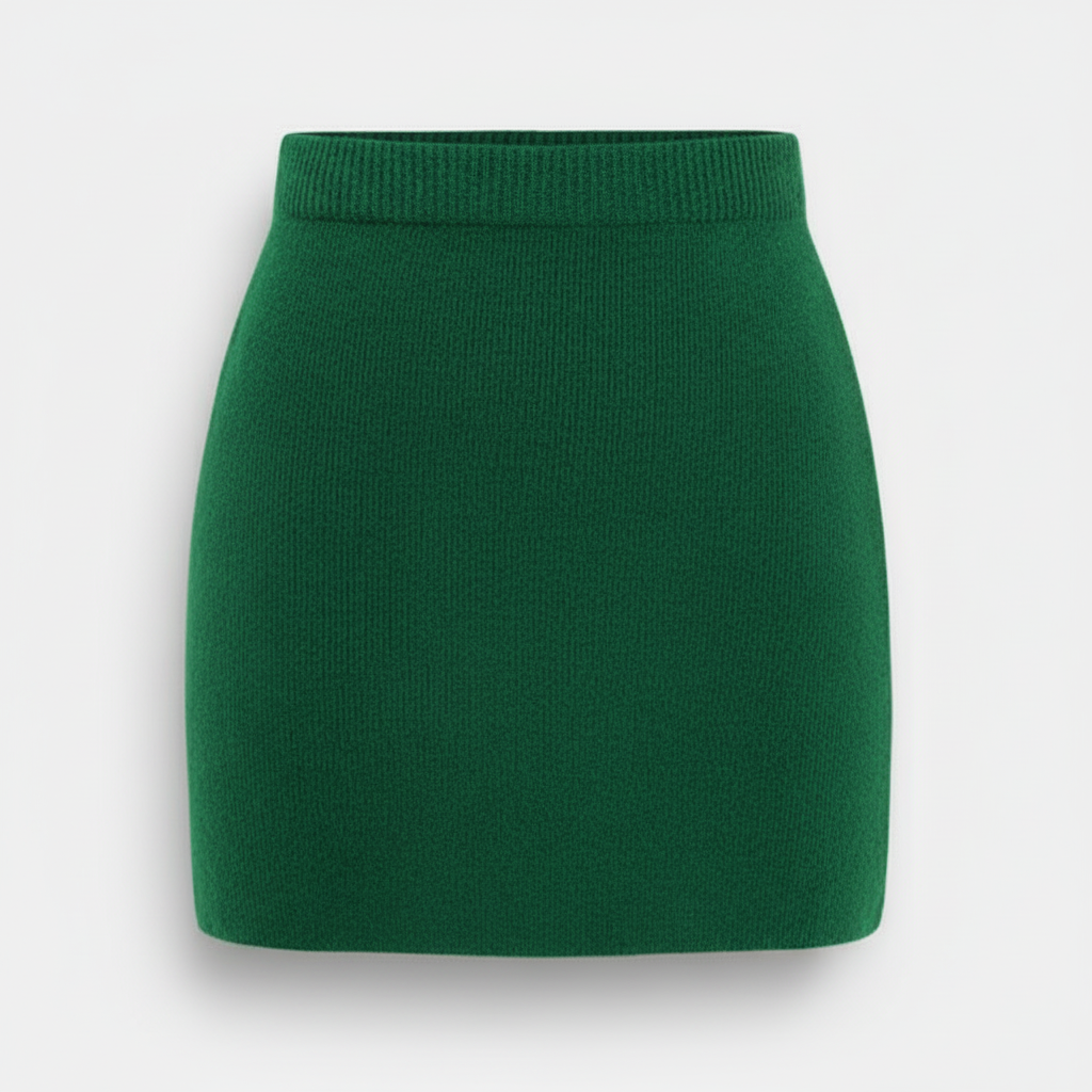 Olivia | Women's Mini Skirt With Ribbed Texture And High Waist | Casual