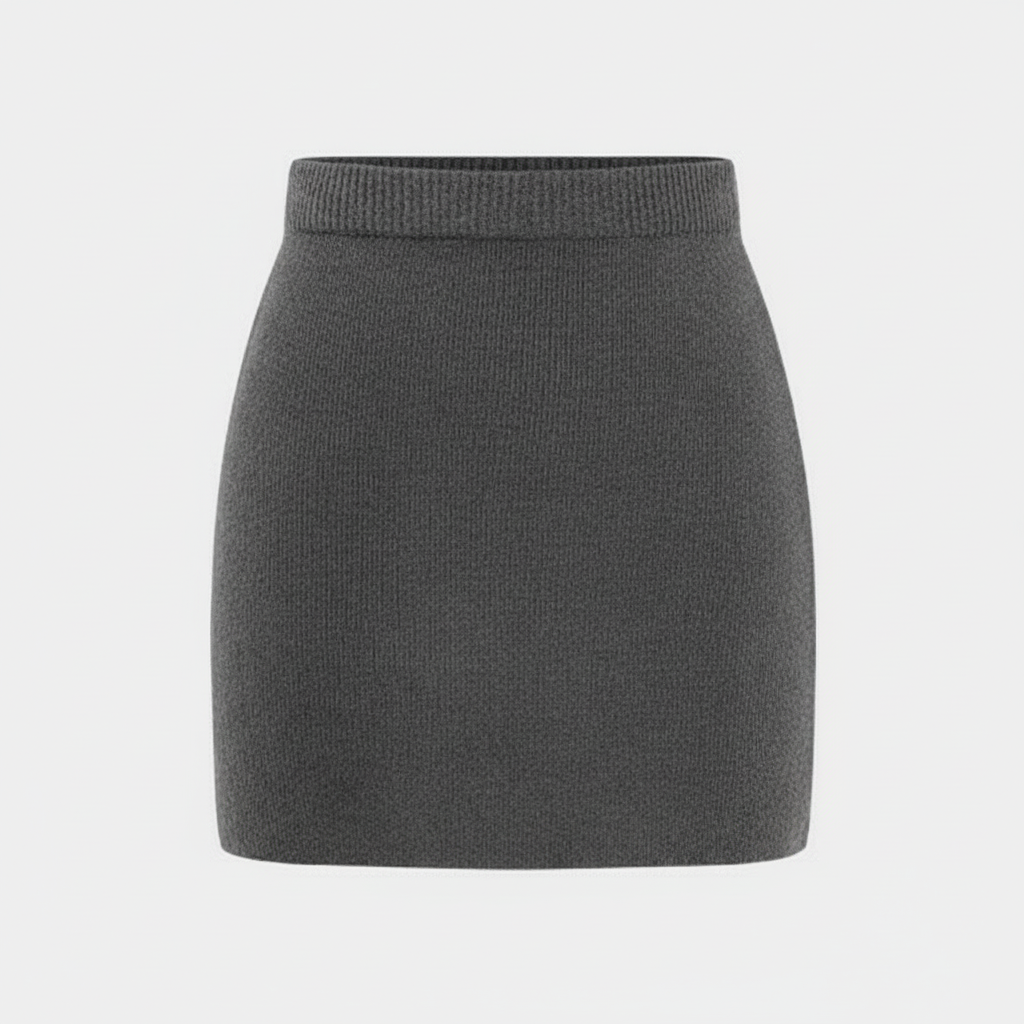 Olivia | Women's Mini Skirt With Ribbed Texture And High Waist | Casual