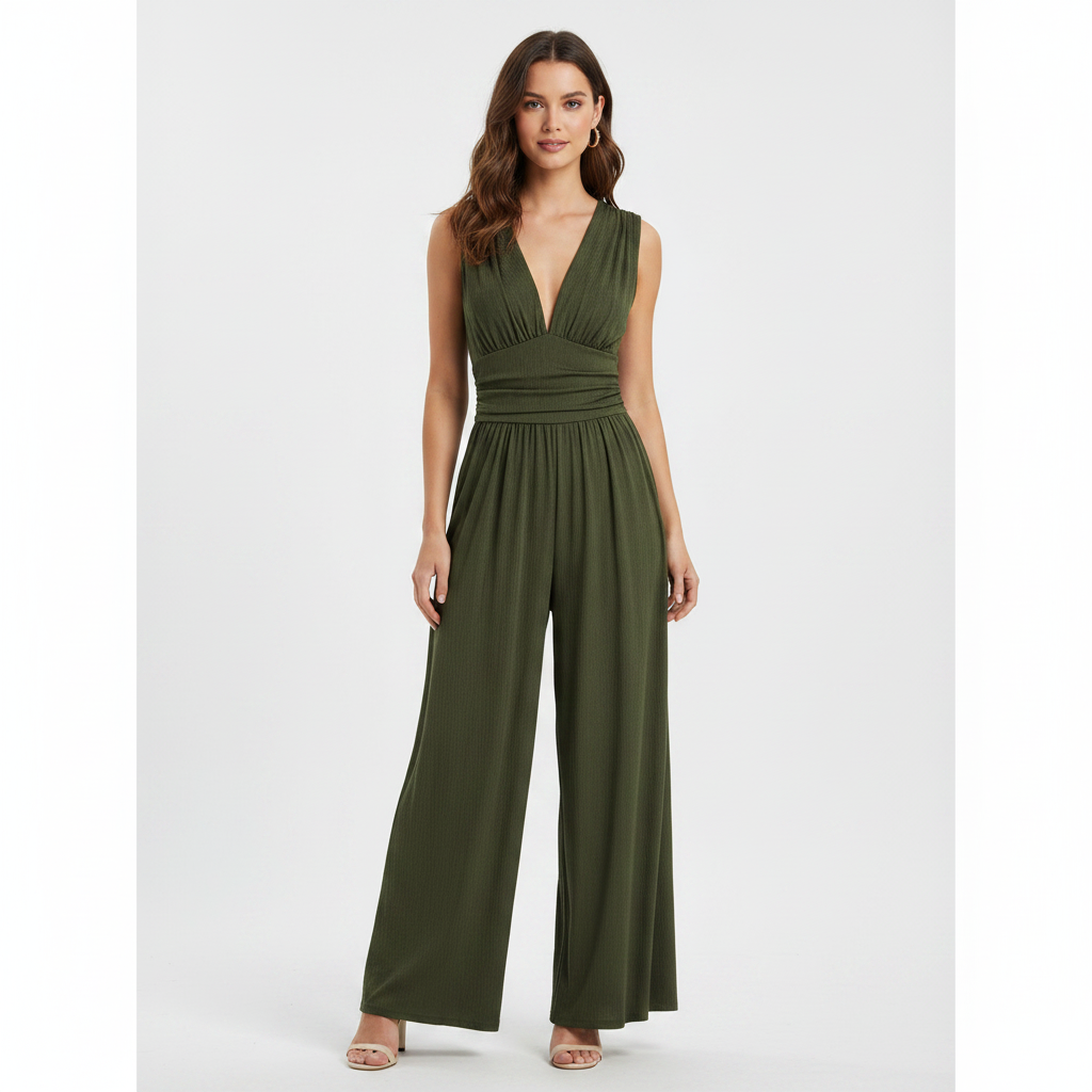 Olivia | Women's One-Piece Jumpsuit With Sleeveless Design And Wide Leg | Elegant