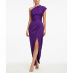 Olivia | Women's One Shoulder Dress With Asymmetric Neckline And Draped Detail | Elegant