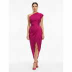 Olivia | Women's One Shoulder Dress With Asymmetric Neckline And Draped Detail | Elegant