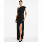 Olivia | Women's One Shoulder Dress With Asymmetric Neckline And Draped Detail | Elegant