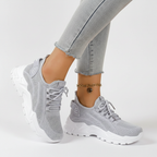 Olivia | Women's Orthopedic Sneakers With Lace Up Design And Textured Finish | Casual