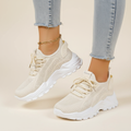 Olivia | Women's Orthopedic Sneakers With Lace Up Design And Textured Finish | Casual