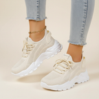 Olivia | Women's Orthopedic Sneakers With Lace Up Design And Textured Finish | Casual