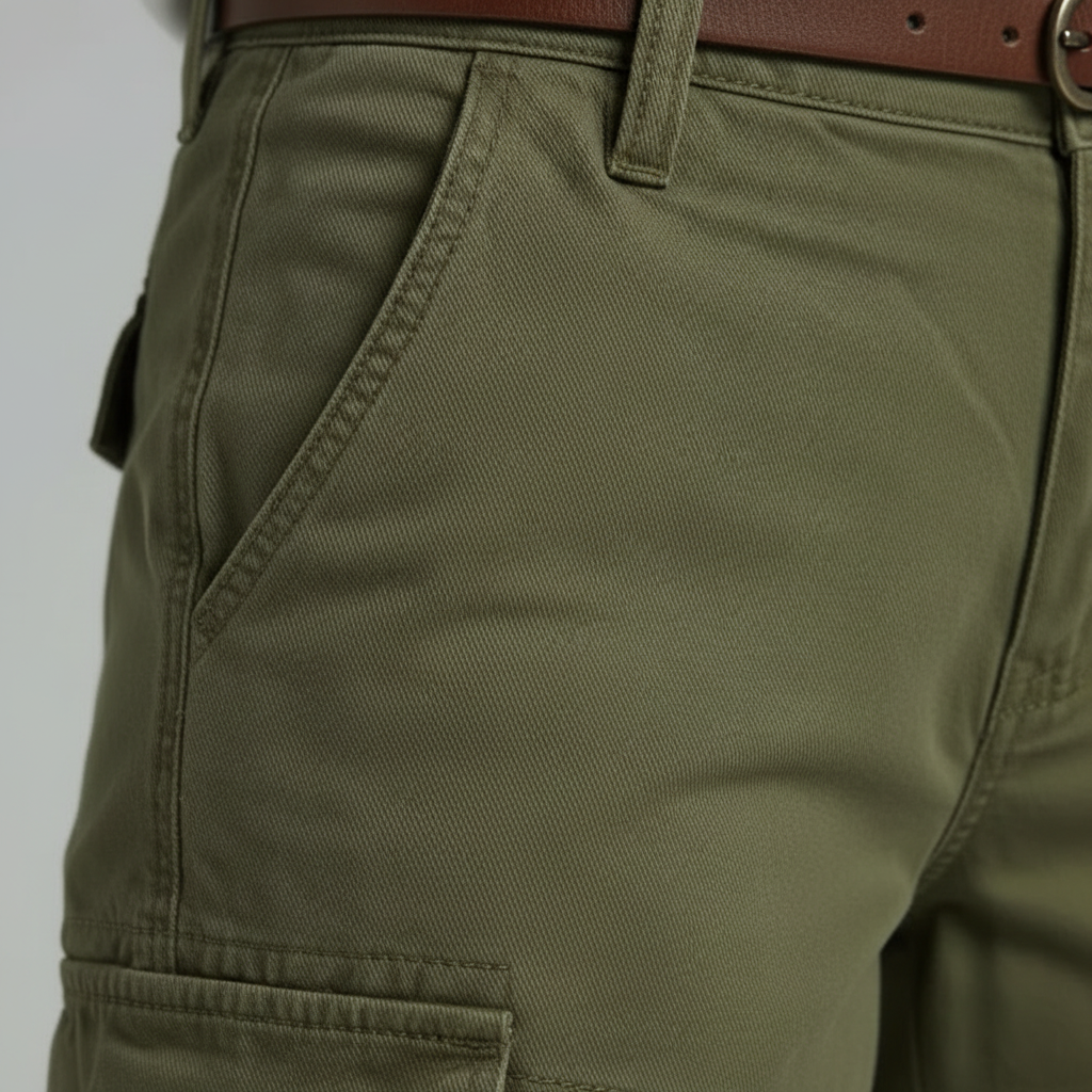 Olivia | Women's Shorts With Cargo Pockets And Belt Detail | Casual