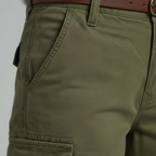 Olivia | Women's Shorts With Cargo Pockets And Belt Detail | Casual