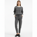 Olivia | Women's Sweater Pants Set With High Neck And Pleated Pants | Chic
