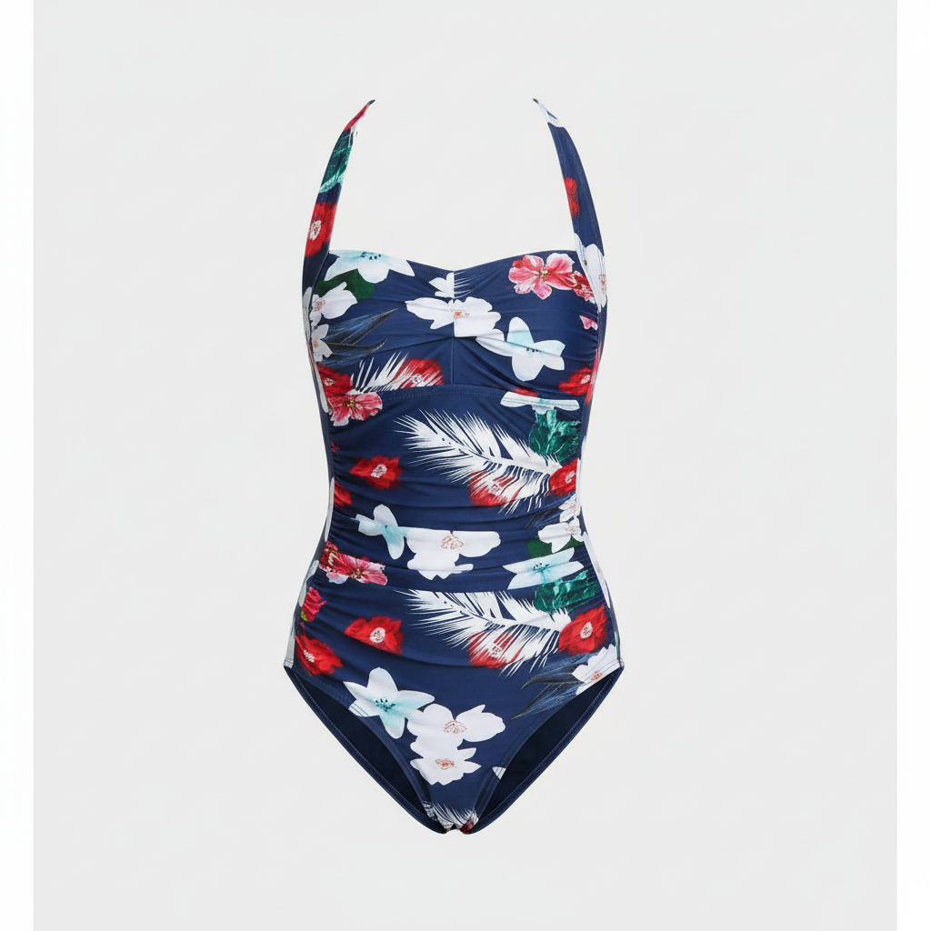 Olivia | Women's Swim Suit With Sweetheart Neckline And Ruched Detail | Summer