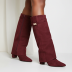 Olivia | Women's Thigh-High Boots With Block Heel And Zip Closure | Elegant