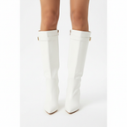 Olivia | Women's Thigh-High Boots With Block Heel And Zip Closure | Elegant