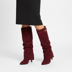 Olivia | Women's Thigh-High Boots With Block Heel And Zip Closure | Elegant