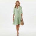 Olivia | Women's Tiered Midi Dress With Pleated Skirt And Sleeveless Design | Elegant