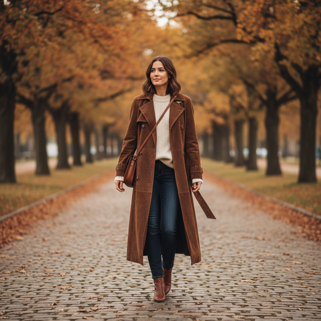Olivia | Women's Trench Coat With Belted Waist And Double-Breasted Buttons | Classic