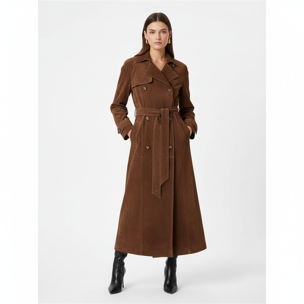 Olivia | Women's Trench Coat With Belted Waist And Double-Breasted Buttons | Classic