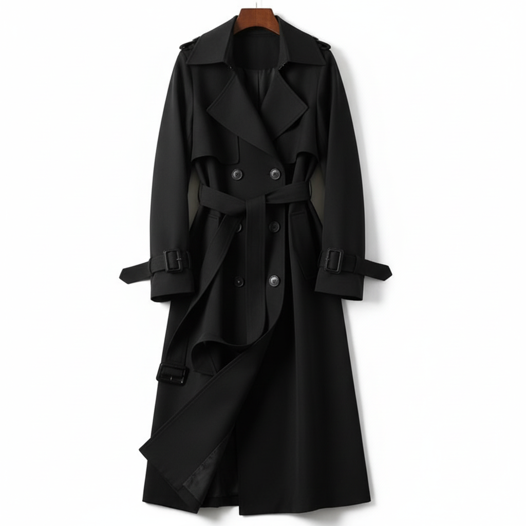 Olivia | Women's Trench Coat With Belted Waist And Double-Breasted Front | Classic