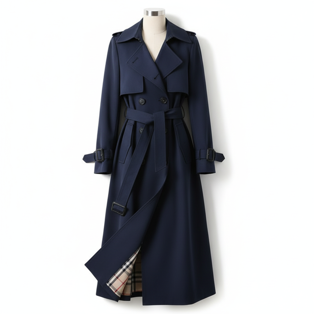 Olivia | Women's Trench Coat With Belted Waist And Double-Breasted Front | Classic