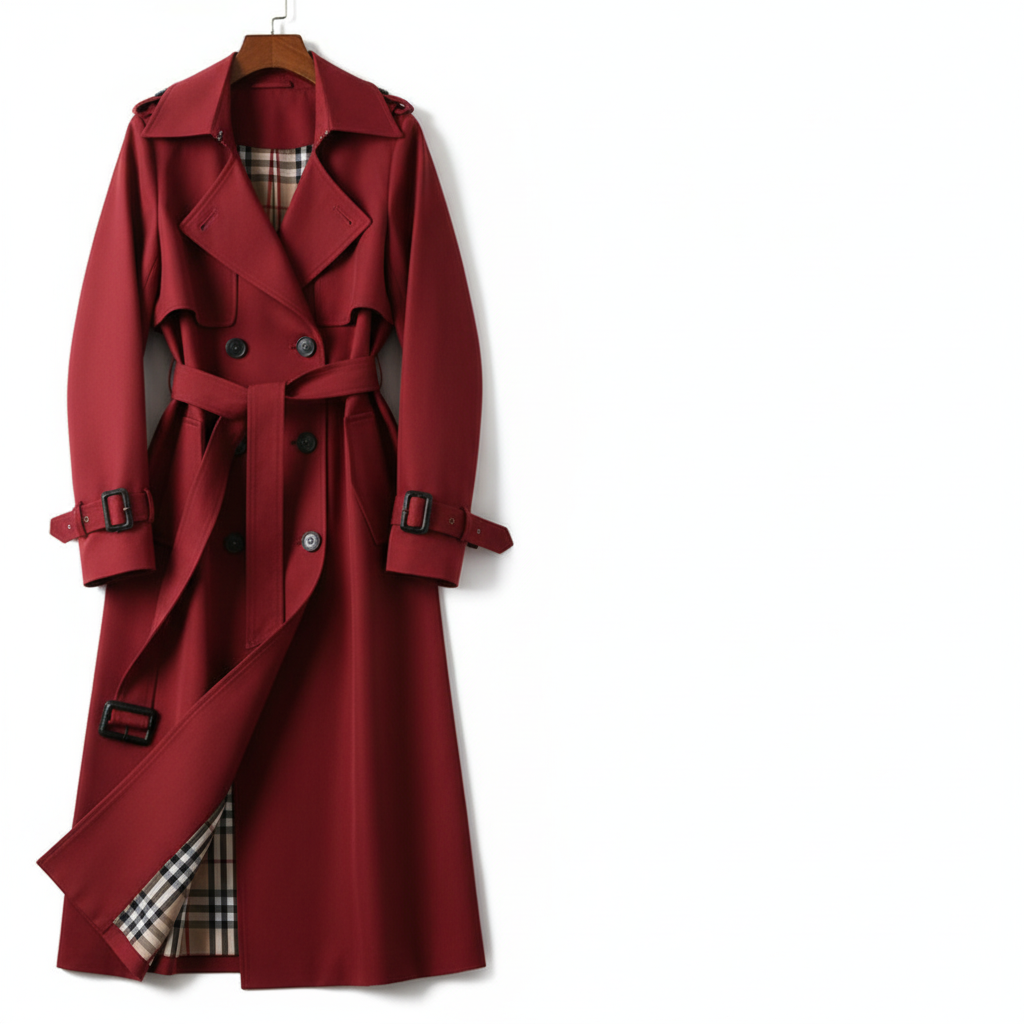 Olivia | Women's Trench Coat With Belted Waist And Double-Breasted Front | Classic