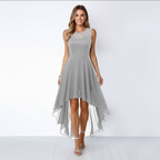 Olivia | Women's Wedding Guest Dress With Sleeveless Design And High Low Hem | Elegant