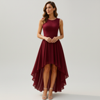 Olivia | Women's Wedding Guest Dress With Sleeveless Design And High Low Hem | Elegant