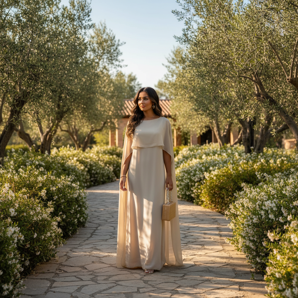 Olivia | Women's Wedding Guest Maxi Dress With Structured Bodice And Draped Skirt | Elegant