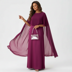 Olivia | Women's Wedding Guest Maxi Dress With Structured Bodice And Draped Skirt | Elegant