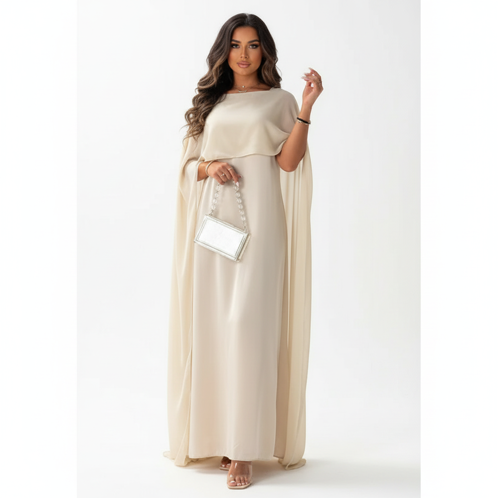 Olivia | Women's Wedding Guest Maxi Dress With Structured Bodice And Draped Skirt | Elegant