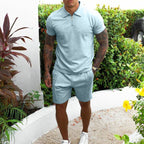 Rylan | Men's Two Piece Set With Zip Collar And Short Sleeves | Summer
