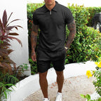 Rylan | Men's Two Piece Set With Zip Collar And Short Sleeves | Summer