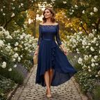 Serena | Women's Cocktail Midi Dress With Flutter Sleeves And V Neck