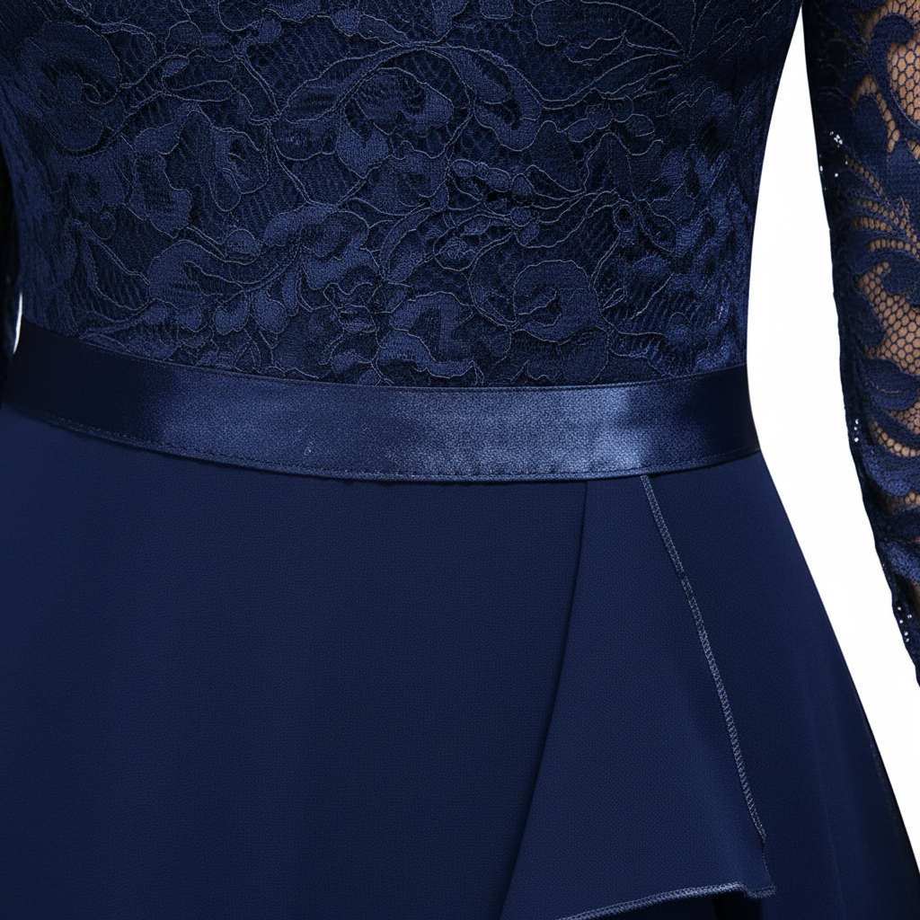 Serena | Women's Cocktail Midi Dress With Flutter Sleeves And V Neck