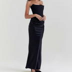 Serena | Women's Formal Maxi Dress With Printed Pattern And V Neck Wrap
