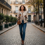 Sienna | Women's Bomber Jacket With Front Buttons And Patch Pockets | Sophisticated