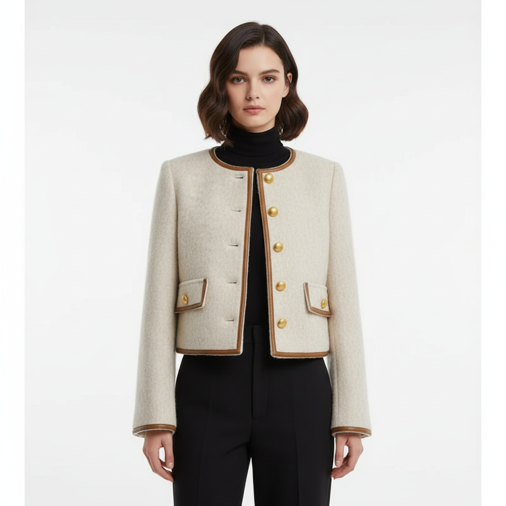 Sienna | Women's Bomber Jacket With Front Buttons And Patch Pockets | Sophisticated