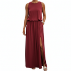 Sienna | Women’s Day Maxi Dress With Sleeveless Design And Side Slit | Casual Chic