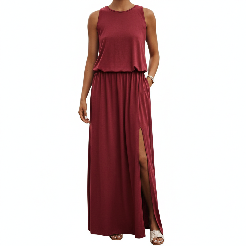 Sienna | Women’s Day Maxi Dress With Sleeveless Design And Side Slit | Casual Chic