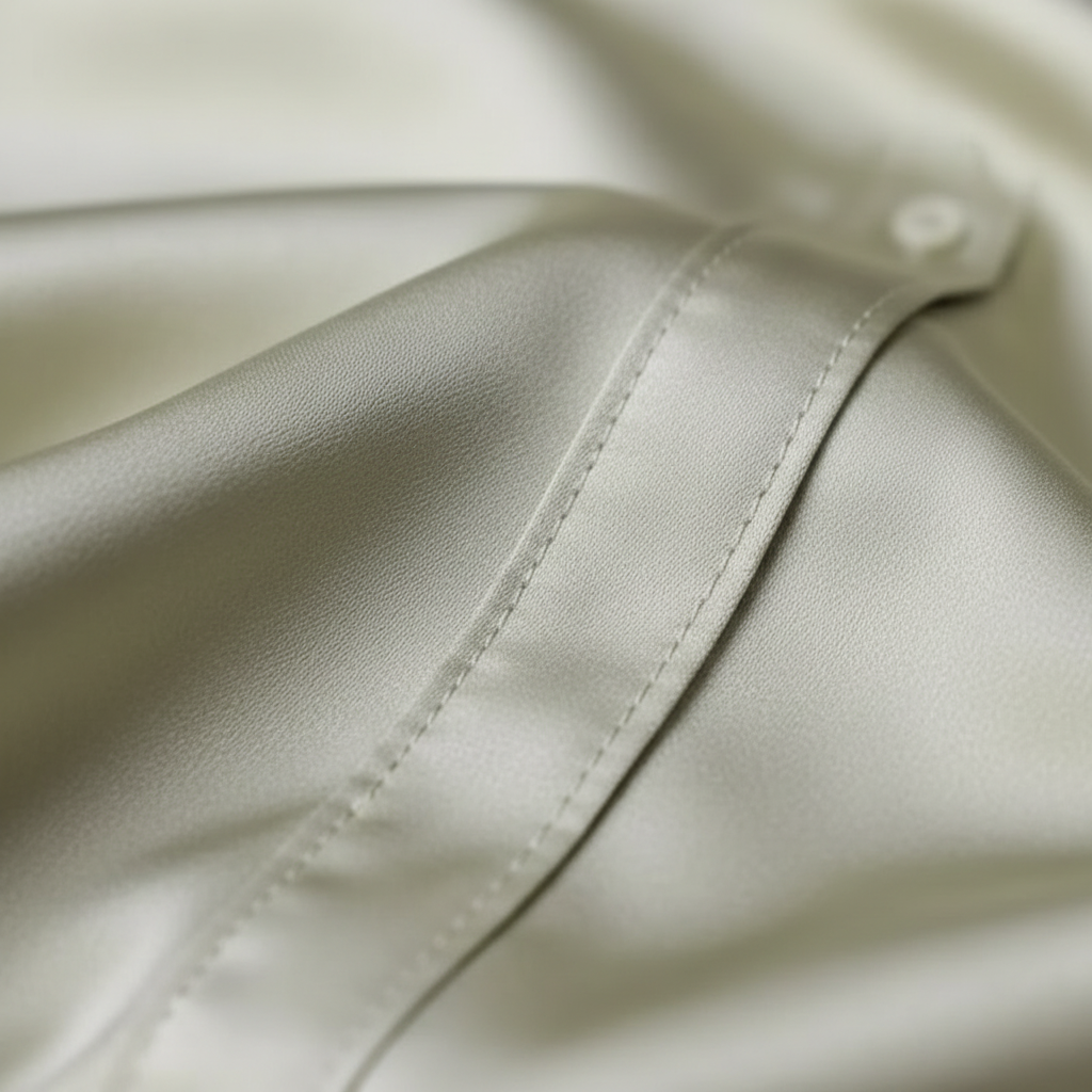 Sophia | Women's Blouse With Cuban Collar And Contrast Buttons | Elegant