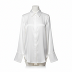 Sophia | Women's Blouse With Cuban Collar And Contrast Buttons | Elegant