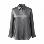 Sophia | Women's Blouse With Cuban Collar And Contrast Buttons | Elegant