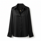 Sophia | Women's Blouse With Cuban Collar And Contrast Buttons | Elegant