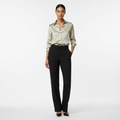 Sophia | Women's Blouse With Cuban Collar And Contrast Buttons | Elegant