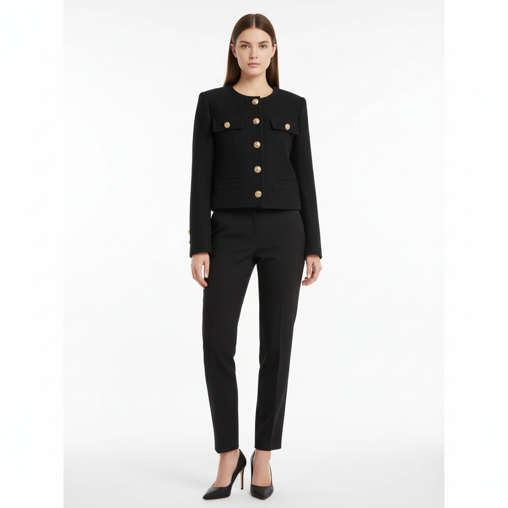 Sophia | Women's Bomber Jacket With Front Buttons And Patch Pockets | Chic