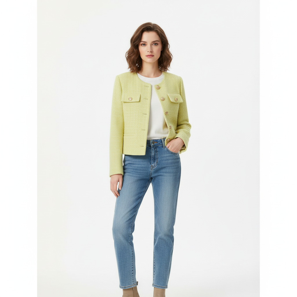 Sophia | Women's Bomber Jacket With Front Buttons And Patch Pockets | Chic