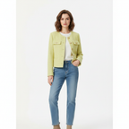 Sophia | Women's Bomber Jacket With Front Buttons And Patch Pockets | Chic