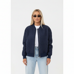 Sophia | Women's Bomber Jacket With Quilted Texture And Zip Closure | Casual
