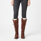 Sophia | Women's Lace-Up Boots With Mid-Calf Design And Block Heel | Vintage