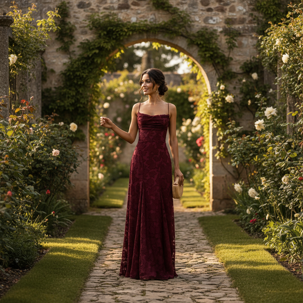 Sophia | Women's Maxi Dress With Spaghetti Straps And Draped Bodice | Elegant
