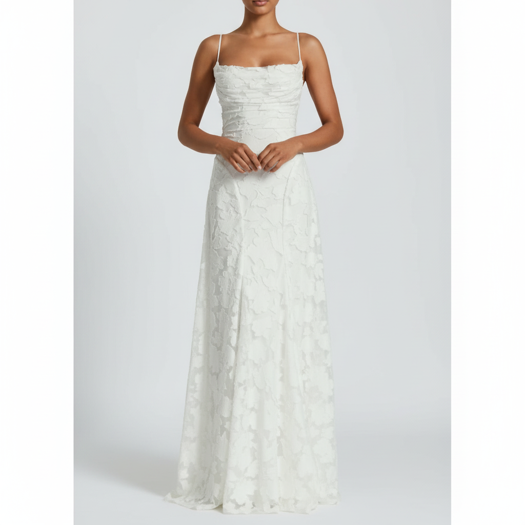 Sophia | Women's Maxi Dress With Spaghetti Straps And Draped Bodice | Elegant